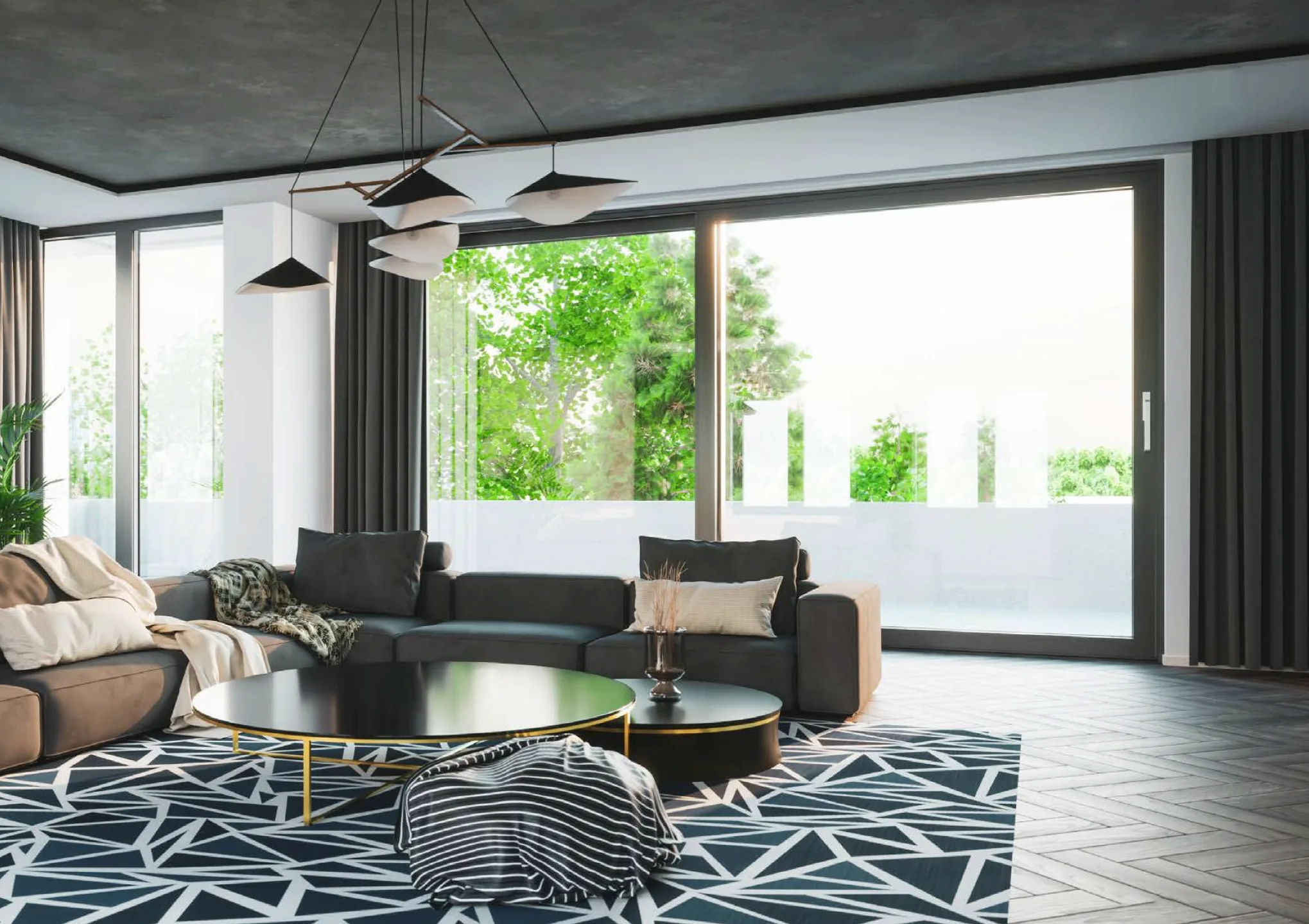 Wooden European window installation Toronto luxury home